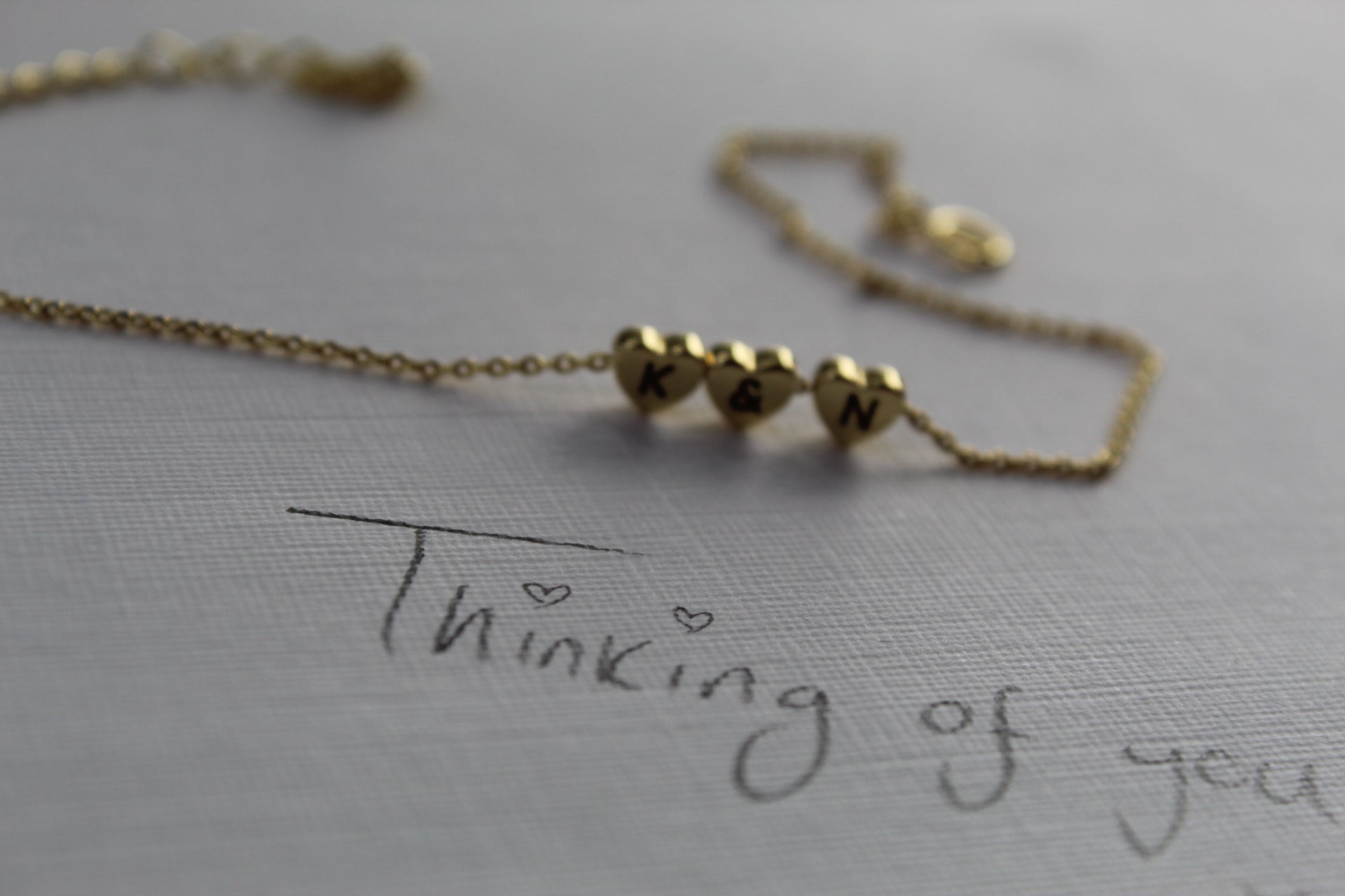 Three Heart Silver Personalised Bracelet